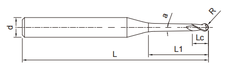 极超微粒斜度球头铣刀2FLUTES-标兵传动网
