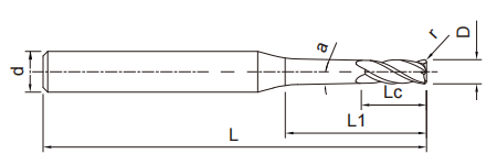 极超微粒斜度圆鼻铣刀4FLUTES-标兵传动网