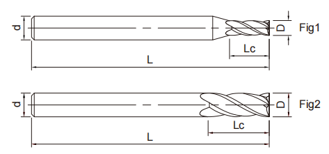 超微粒长柄立铣刀4FLUTES-标兵传动网