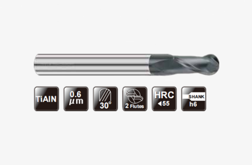超微粒长柄圆头铣刀2FLUTES-标兵传动网