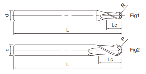 超微粒长柄圆头铣刀2FLUTES-标兵传动网