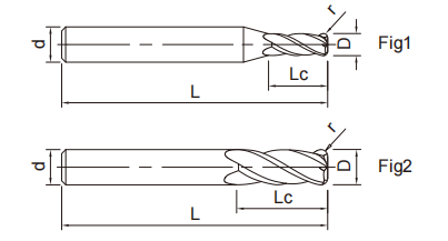 超微粒圆鼻立铣刀4FLUTES-标兵传动网