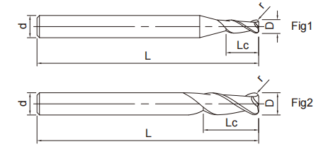 超微粒长柄圆鼻铣刀2FLUTES-标兵传动网