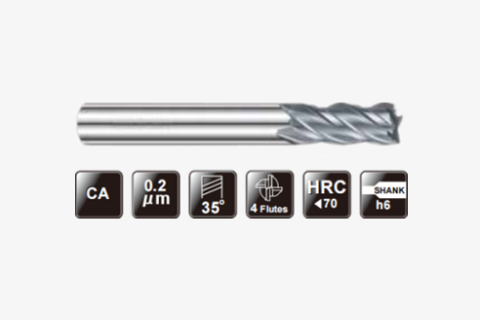 极超微粒长柄立铣刀4FLUTES