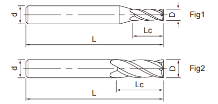 极超微粒长柄立铣刀4FLUTES-标兵传动网