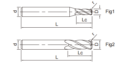 极超微粒长柄圆鼻铣刀4FLUTES-标兵传动网