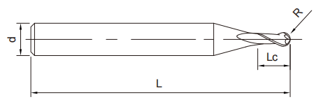微小径圆头立铣刀2FLUTES-标兵传动网