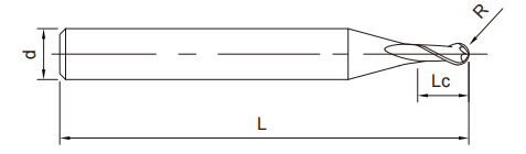 微小径圆头立铣刀2FLUTES-标兵传动网
