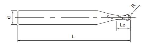 微小径圆头立铣刀2FLUTES-标兵传动网