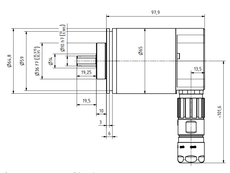 CEV65M-01360，这是一款SSI通讯协议的绝对值编码器-标兵传动网